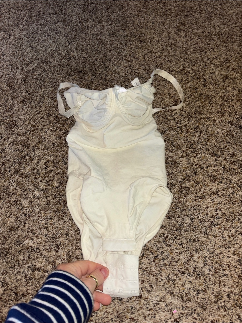 Body Wrappers Cream Shaping Bodysuit with Underwire Cups
